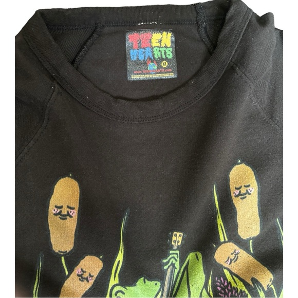 Teen Hearts "Take A Load Off" 100% Cotton Frog Graphic Sweatshirt - Size XL - Picture 5 of 9